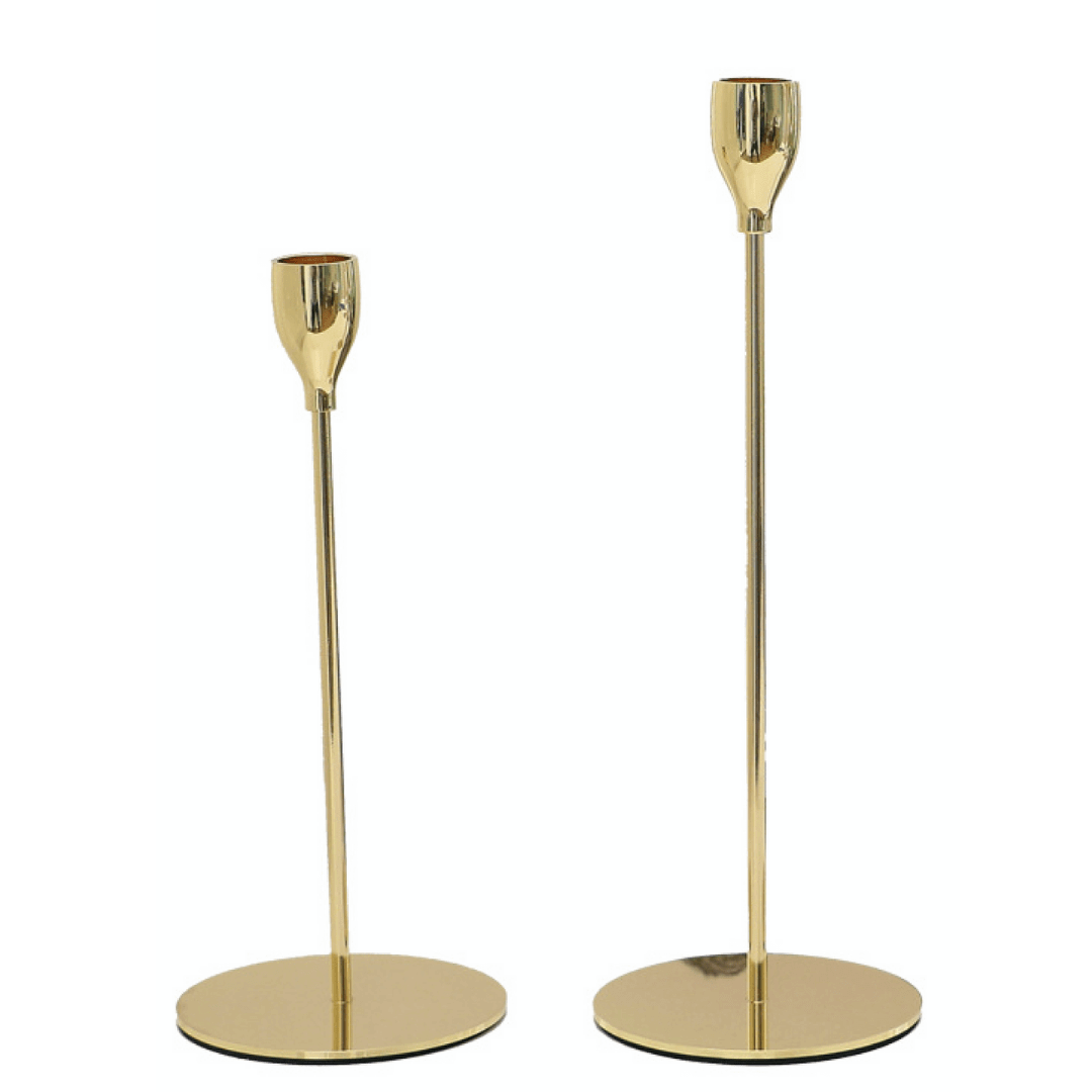 Shiny Gold Candlestick Holder - Large image 0