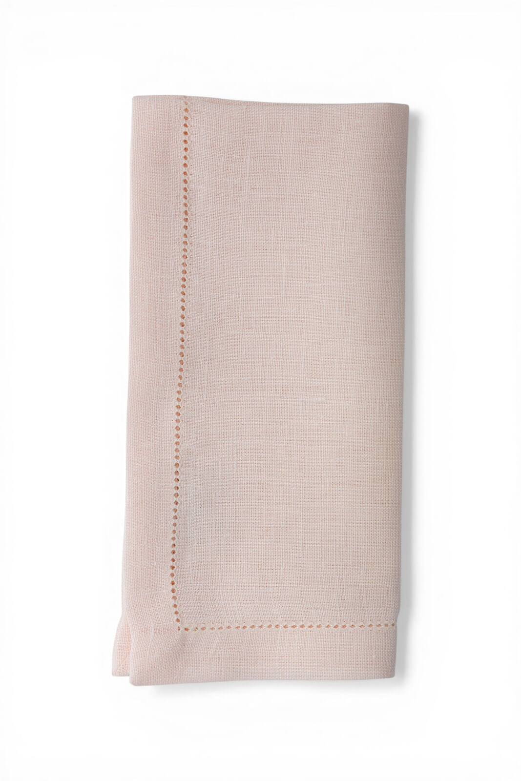 Hemstitch Edge Napkin in Pale Pink