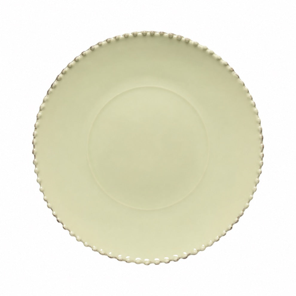Pearl Beaded Pistachio Charger Plate
