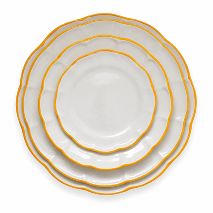 Yellow Rim Dinnerware Collection