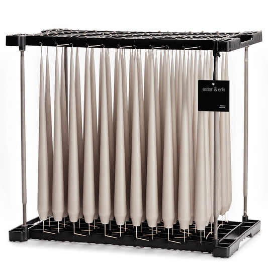 Ester & Erik LINEN GREY Tapered Candle (Matt 32cm - NO. 22) image 0