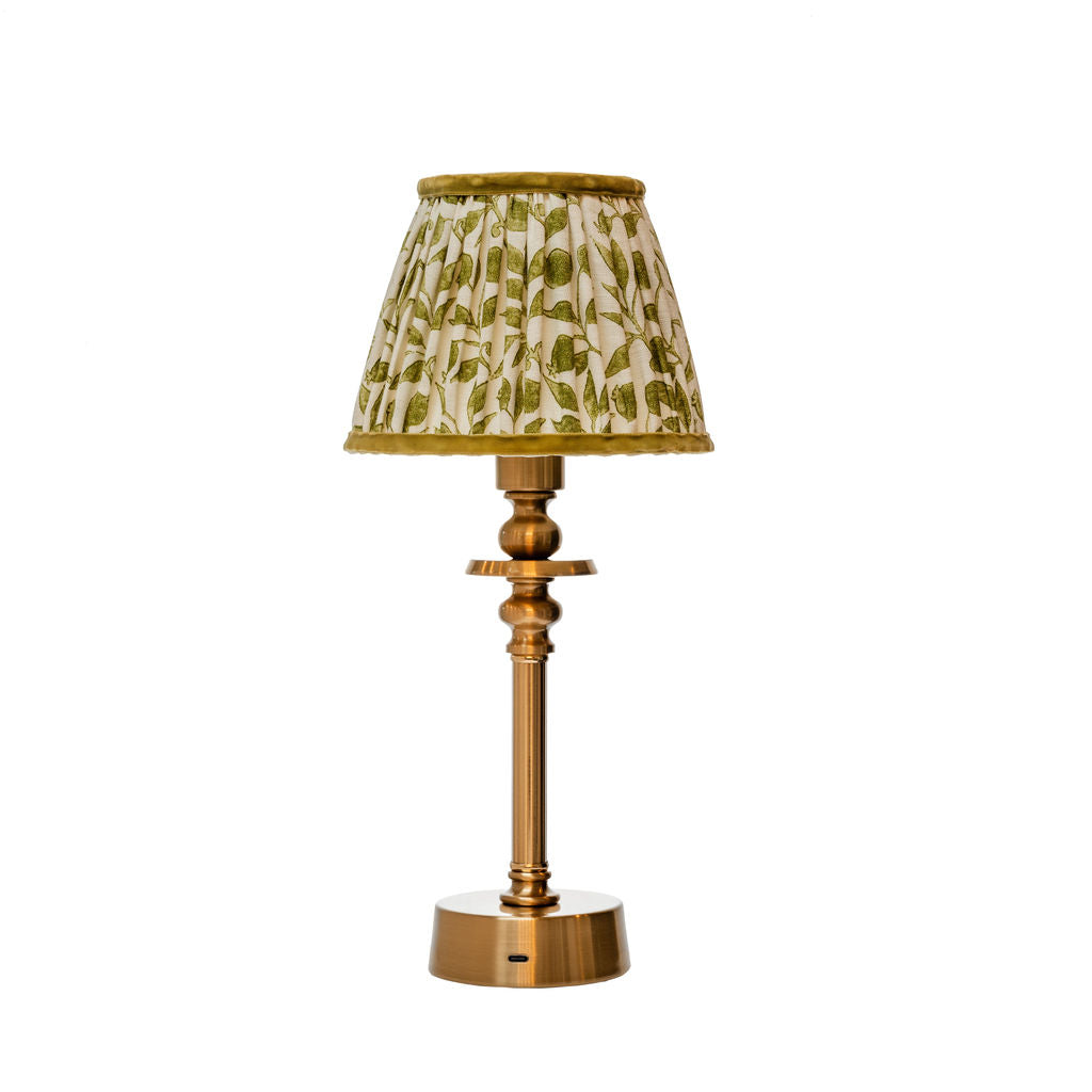 Rechargeable Pooky Lamp with 16cm with Green Rosehip Shade image 0