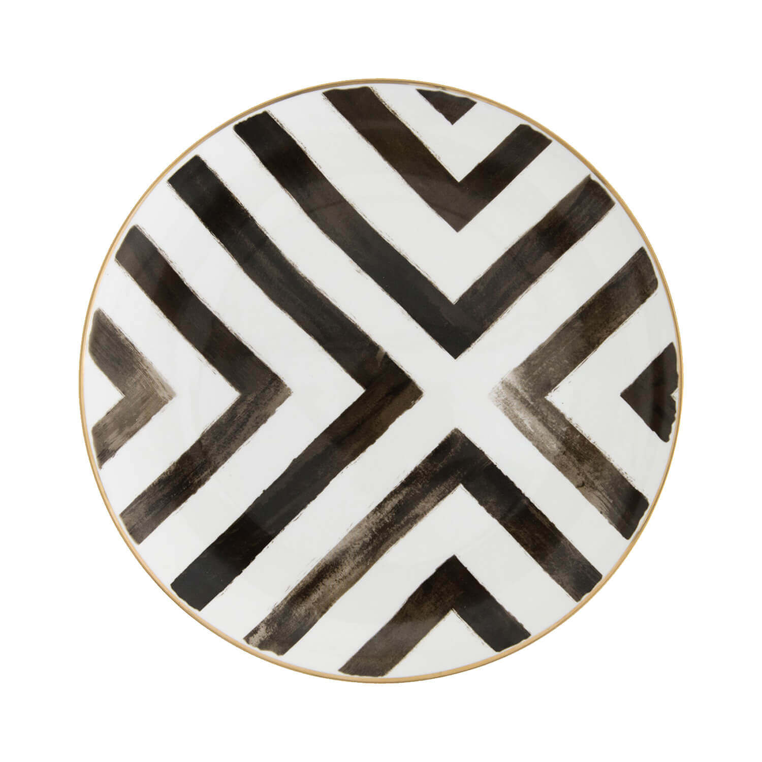 Black & White Stripe Charger Plate image 0