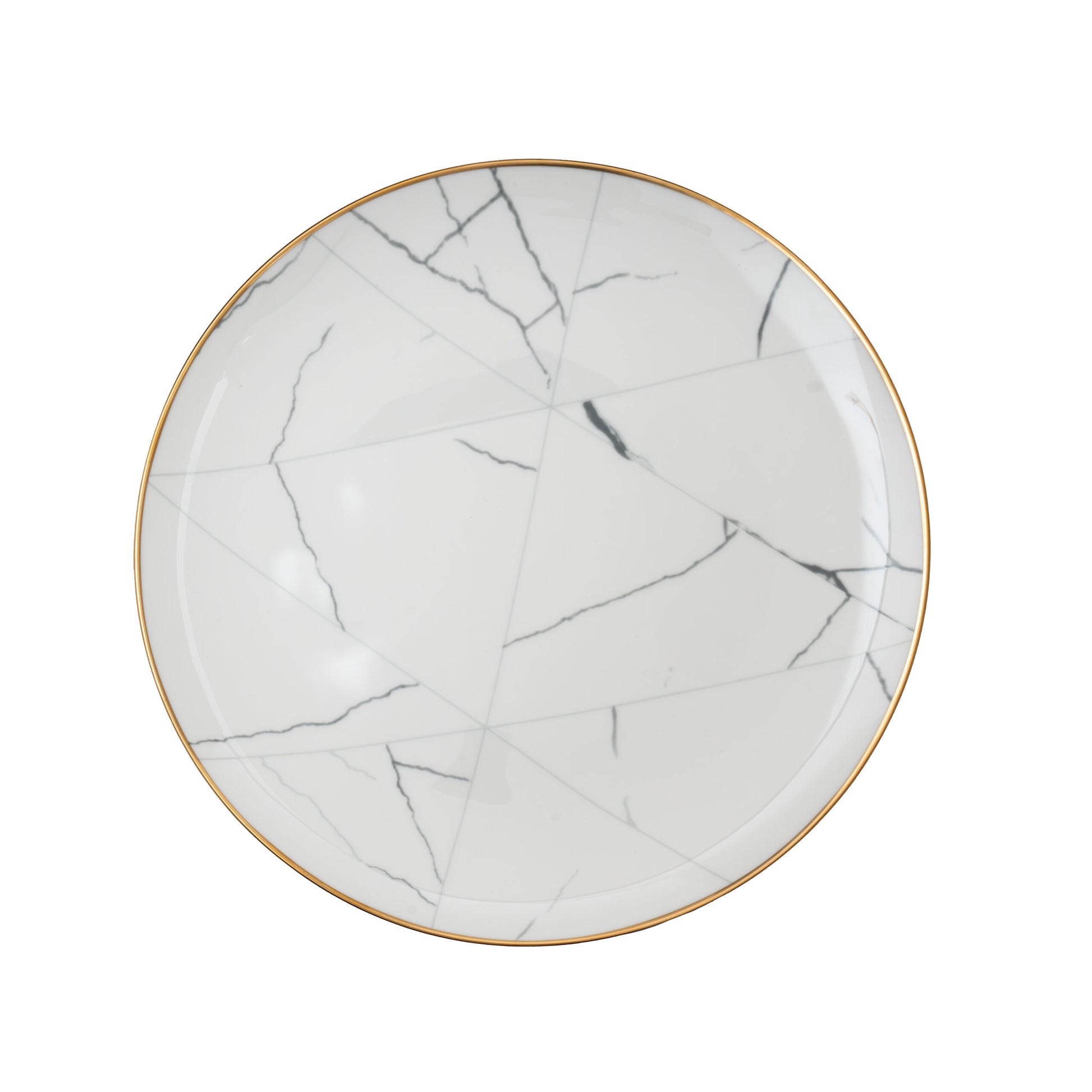 Marble Gold Rim Charger Plate image 0