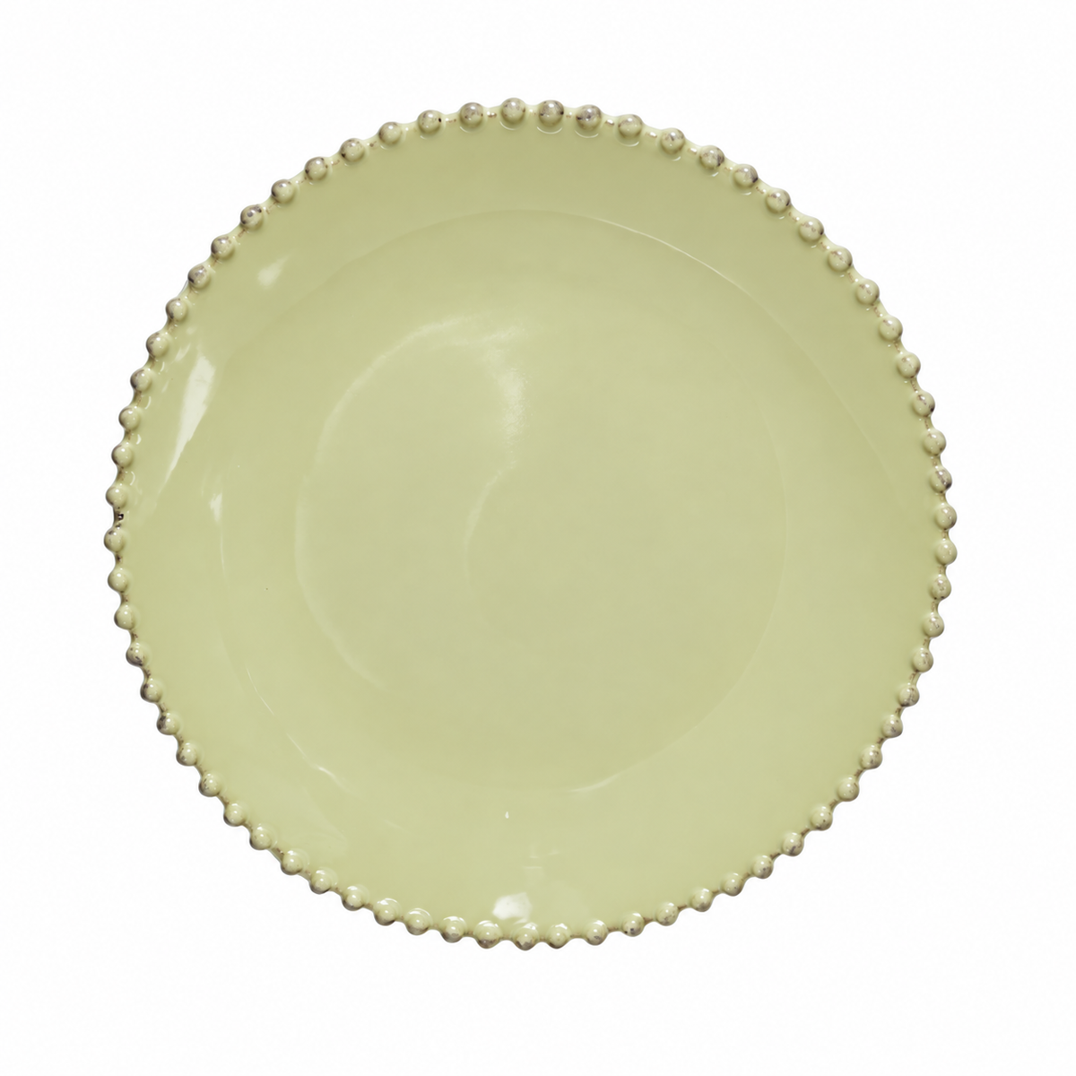 Pearl Beaded Pistachio Charger Plate