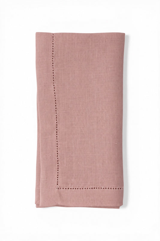 Hemstitch Edge Napkin in Blossom Pink