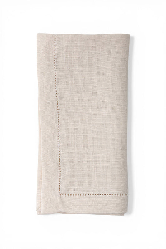 Hemstitch Edge Napkin in Ecru