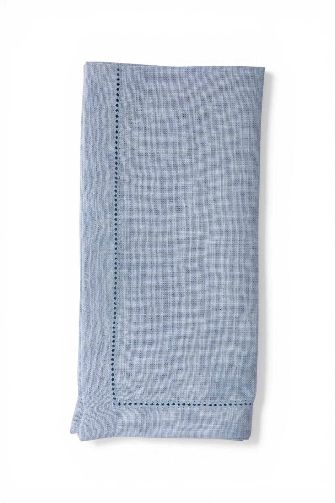 Hemstitch Edge Napkin in Dusky Blue