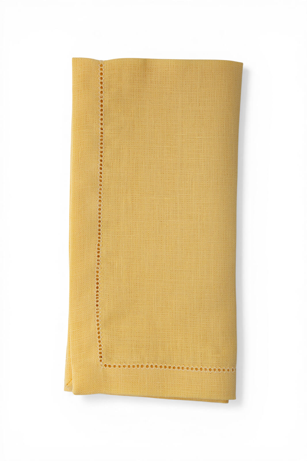 Hemstitch Edge Napkin in Butter Lemon