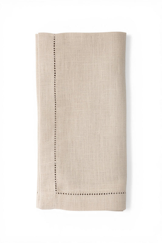Hemstitch Edge Napkin in Stone