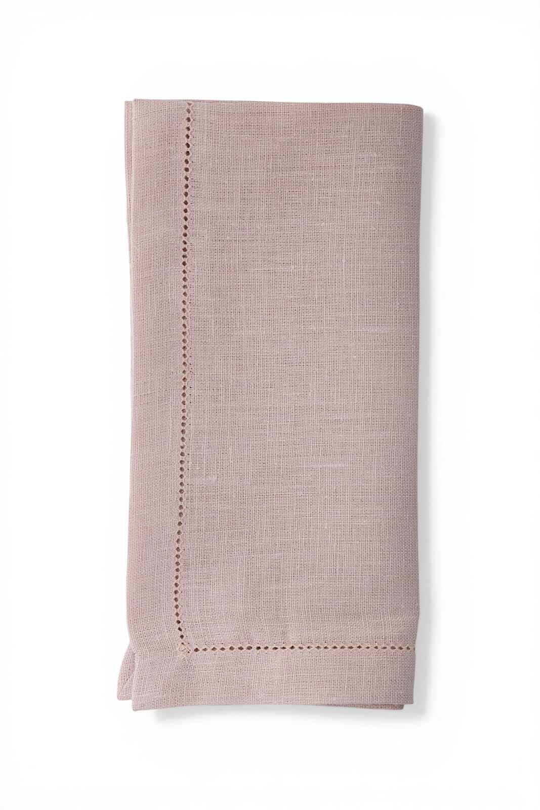 Hemstitch Edge Napkin in Dusky Rose