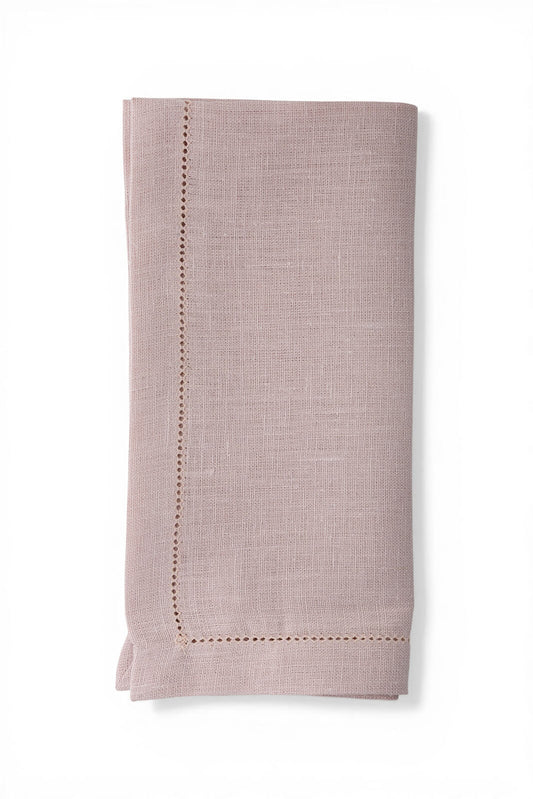 Hemstitch Edge Napkin in Dusky Rose