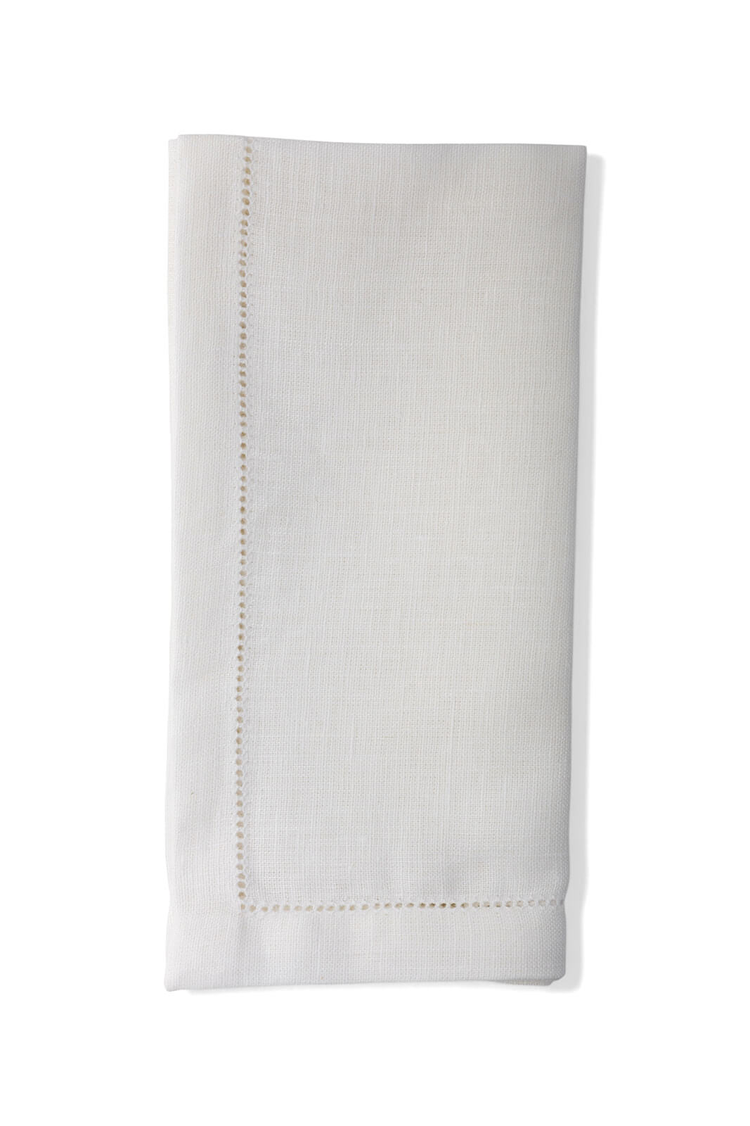 Hemstitch Edge Napkin in White