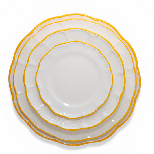Yellow Rim Dinnerware Collection