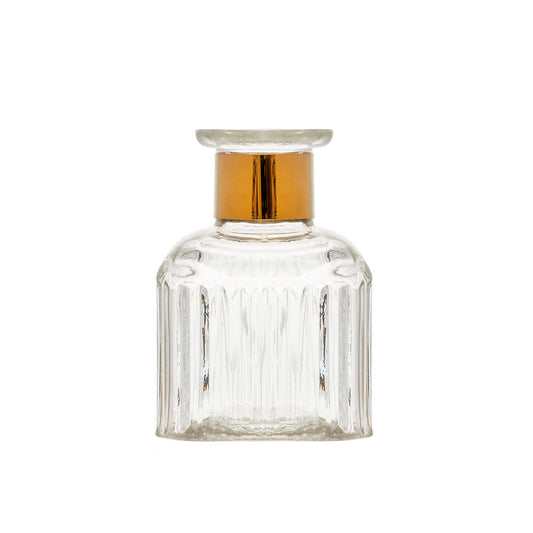 Square Bud Vase with Gold Band image 0