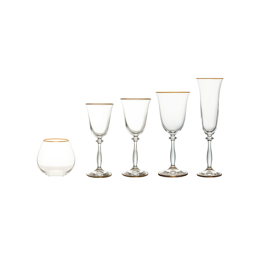 Santorini Clear Gold Rimmed Glassware image 0