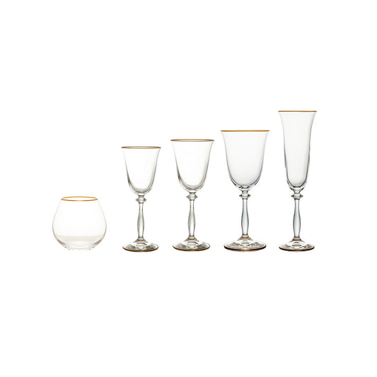 Santorini Clear Gold Rimmed Glassware image 0