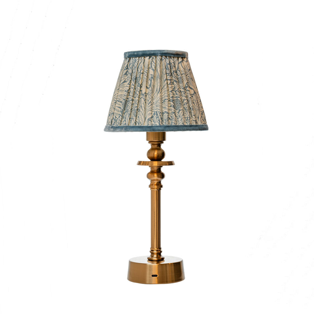 Rechargeable Pooky Lamp with 16cm Morris Blue Shade image 0