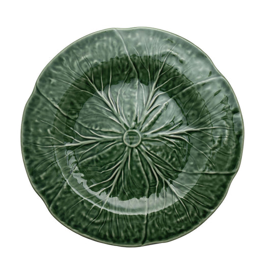 Green Cabbage Leaf Charger Plate image 0