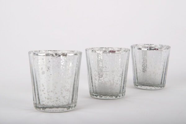 Hire Silver Speckled Votives from Luxe My Wedding