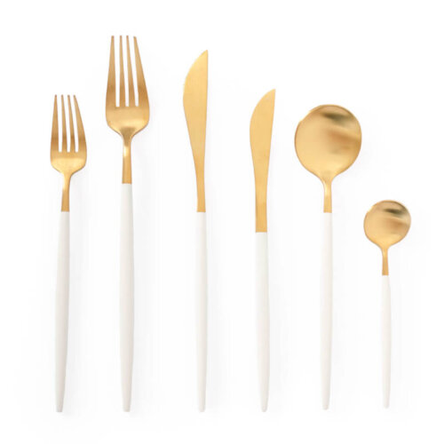 Delphine White Gold Cutlery Collection