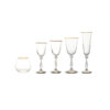 Santorini Clear Gold Rimmed Quad Glassware