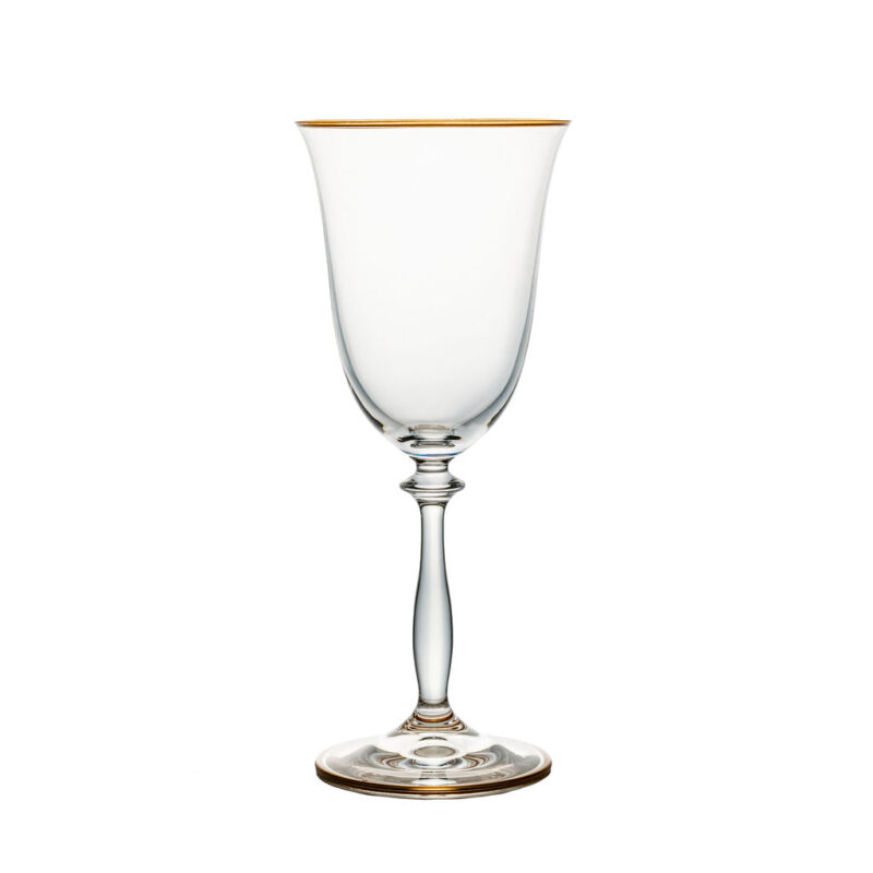 Santorini Clear Gold Rimmed Red Wine Glass Glassware