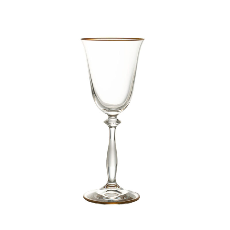 Santorini Clear Gold Rimmed Stemmed Water Glass Glassware