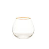 Santorini Clear Gold Rimmed Water Tumbler Glassware