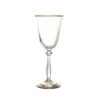 Santorini Clear Gold Rimmed White Wine Glass Glassware