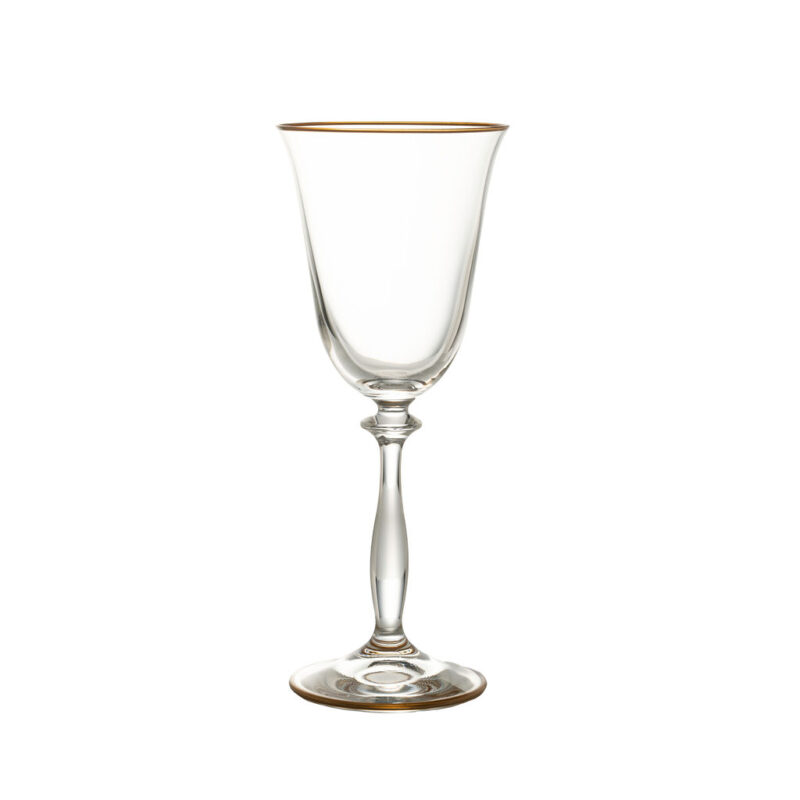 Santorini Clear Gold Rimmed White Wine Glass Glassware