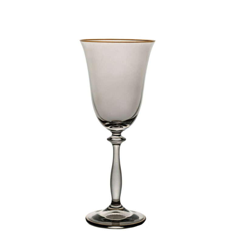 Santorini Smoke Gold Rimmed Red Wine Glass Glassware