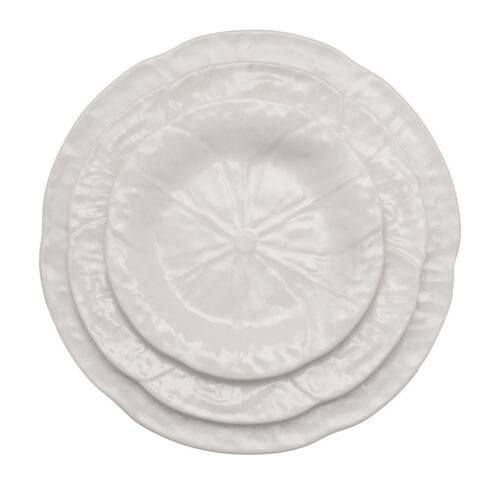 White Cabbage Plate Stack Dinnerware