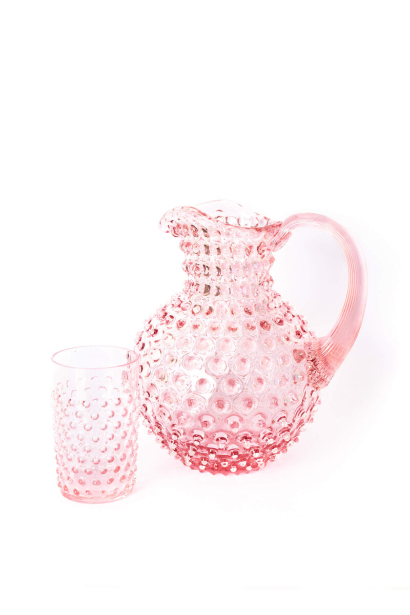 Rosaline Pink Water Jug and glass scaled