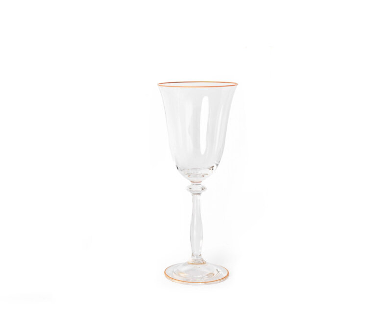 Santorini Clear Gold Rimmed Red Wine Glass
