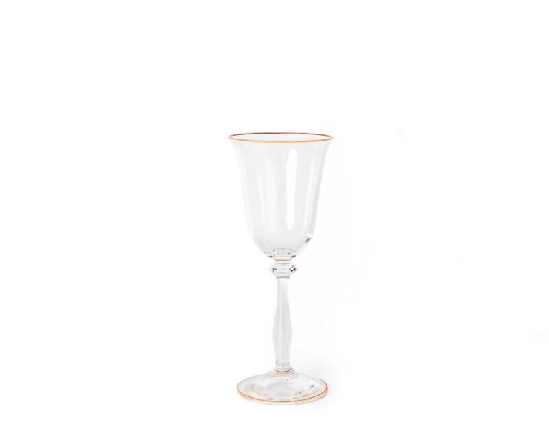 Santorini Clear Gold Rimmed White Wine Glass  scaled