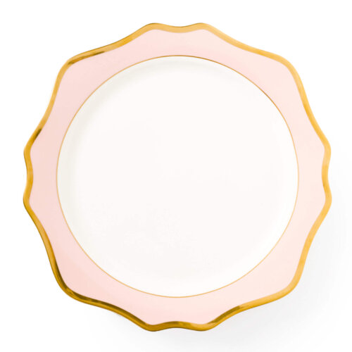 The Sunflower Pink Gold Dinnerware Collection Charger Plate scaled