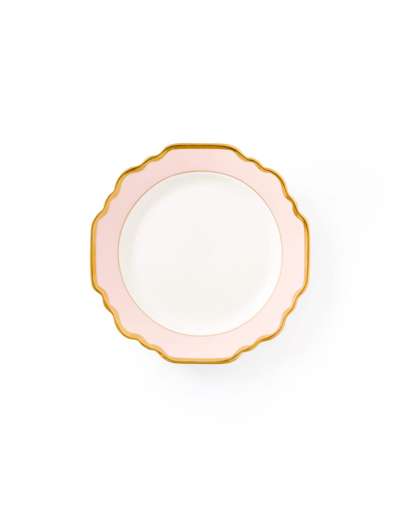 The Sunflower Pink Gold Dinnerware Collection Dessert Plate scaled