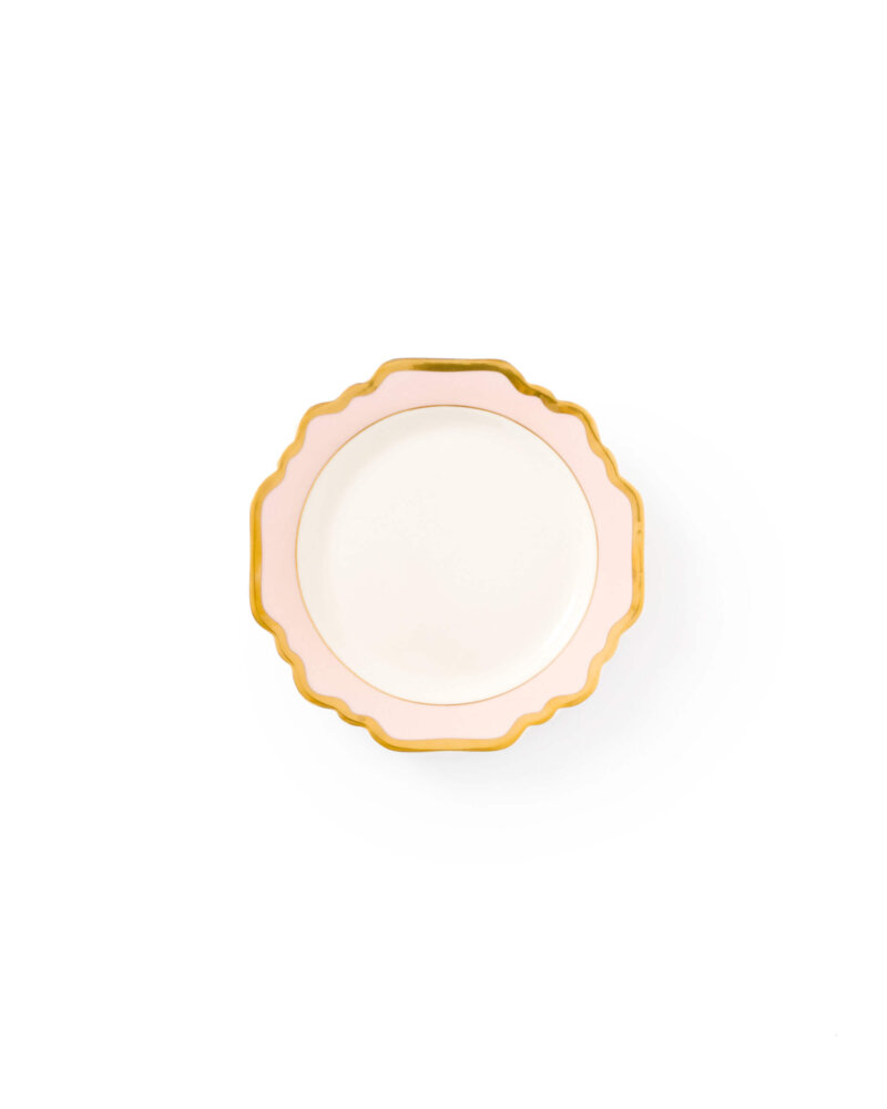 The Sunflower Pink Gold Dinnerware Collection Side Plate scaled