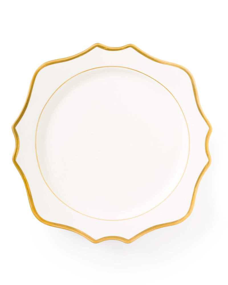 The Sunflower White Gold Dinnerware Collection Charger Plate  scaled