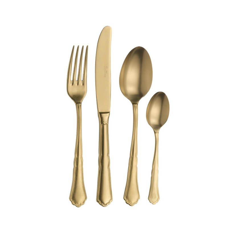 cutlery hire old gold colour