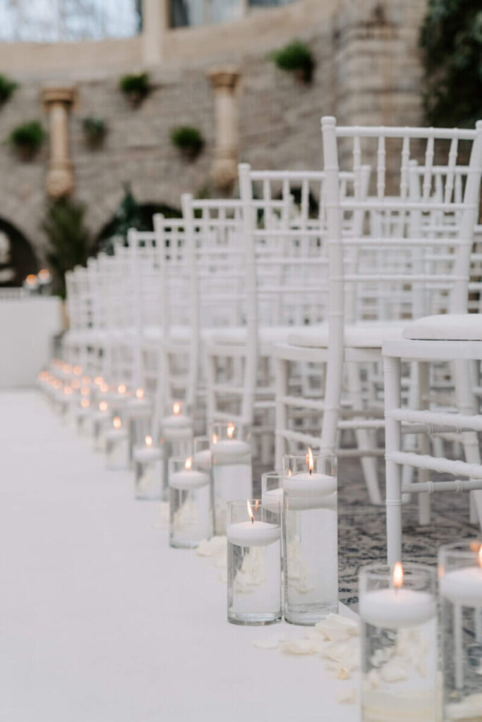 hurricane candle holders for wedding ceremony