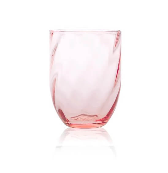 rosaline pink marika tumbler glass