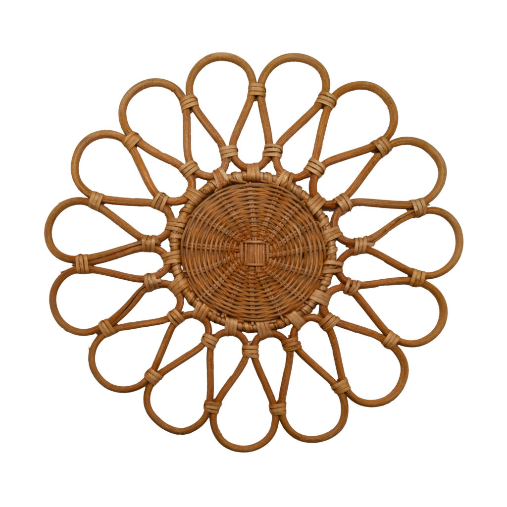 Natural Sunflower Rattan Placemat The Luxe Collection UK