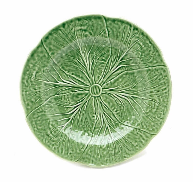 Green Cabbage Leaf Charger Plate