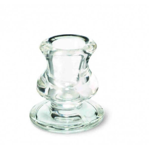 small glass candlestick hire