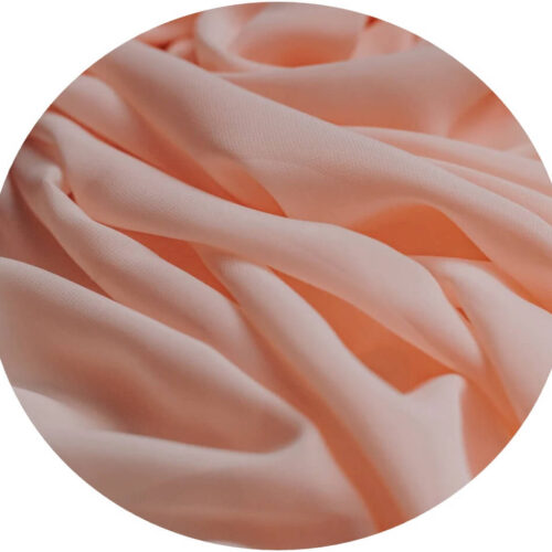 Peach chiffon runner