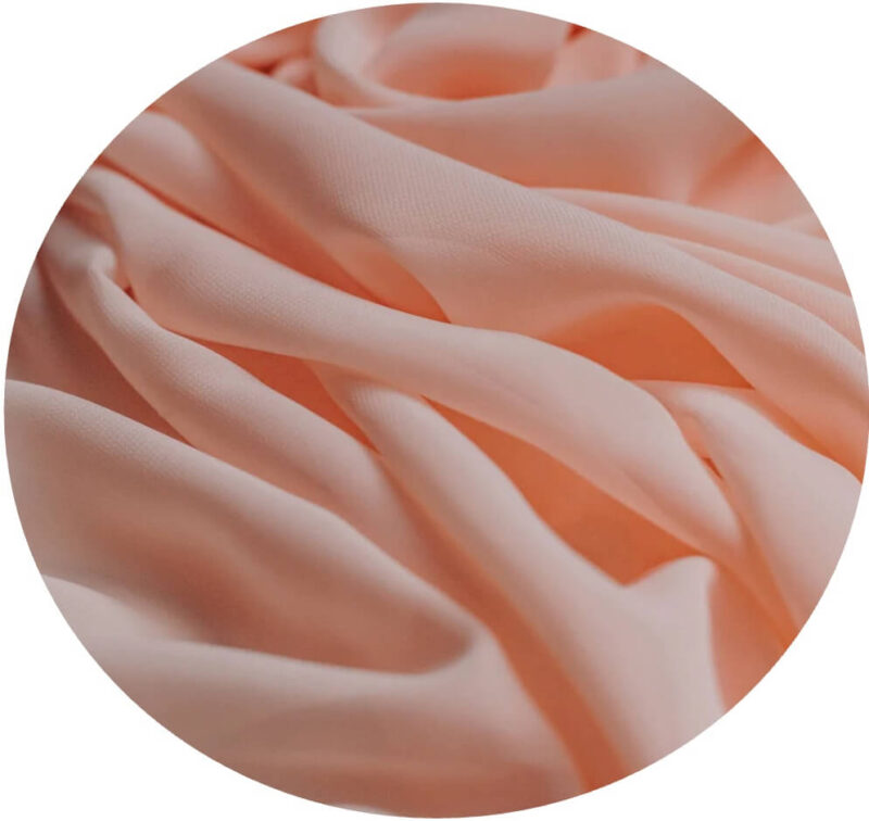 Peach chiffon runner