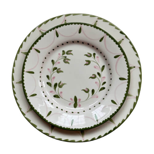 Sophie Pink & Green Floral plates